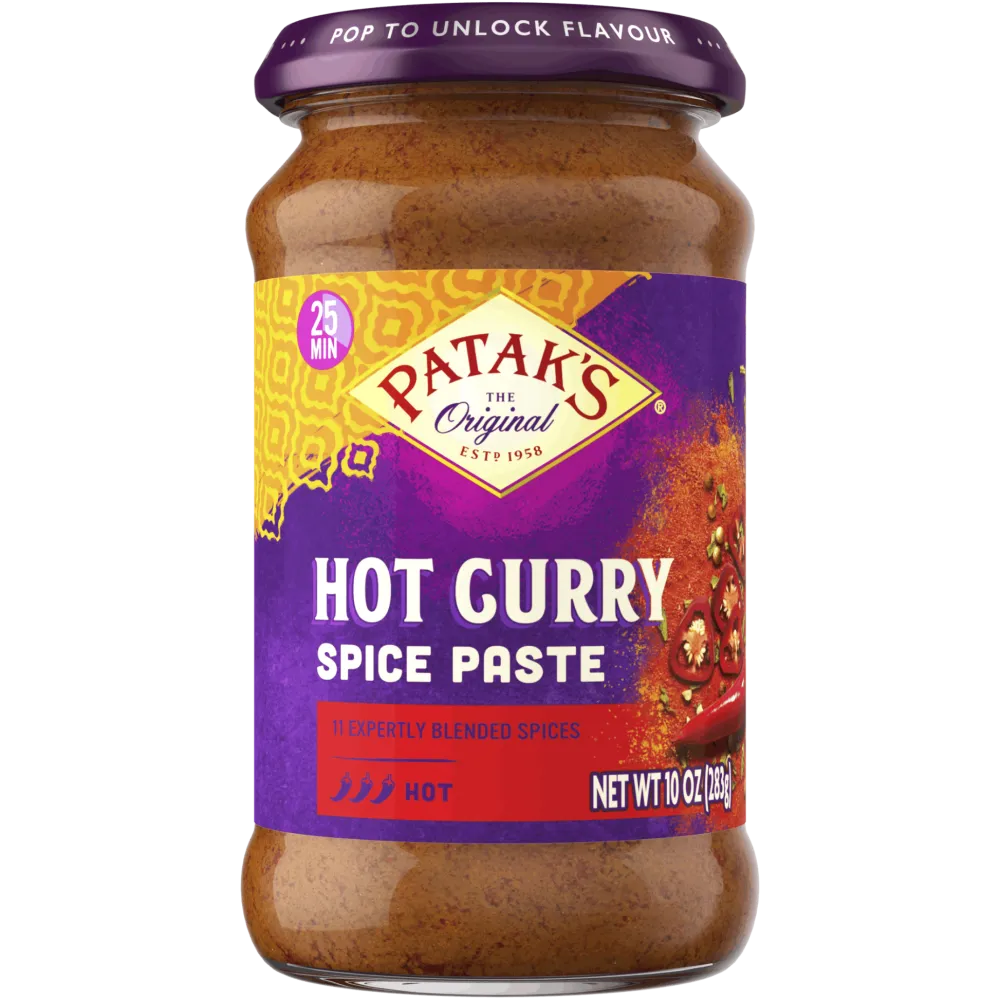 Patak's Hot Curry Spice Paste- Curries, Chutneys & Pickles