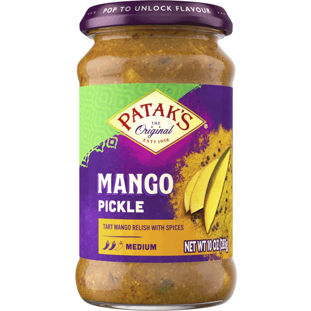 Patak's Medium Mango Pickle Relish- Curries, Chutneys & Pickles