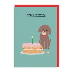Pat the Pooch Cake Happy Birthday Card- Greeting Cards