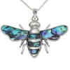Paua Shell Bee Pendant Necklace- Necklaces & Pendants