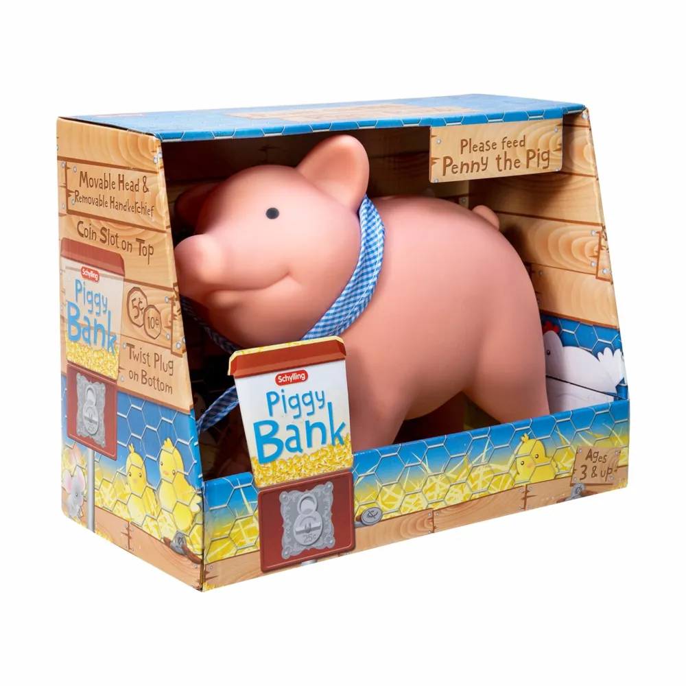 Penny the Pig Rubber Piggy Bank- Toys