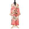 Peony Pink Heron Robe Gown- Robes, Nightgowns & Dresses