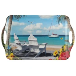 Pimpernel In the Sunshine Large Melamine Handled Tray- Trays|Tea Trays