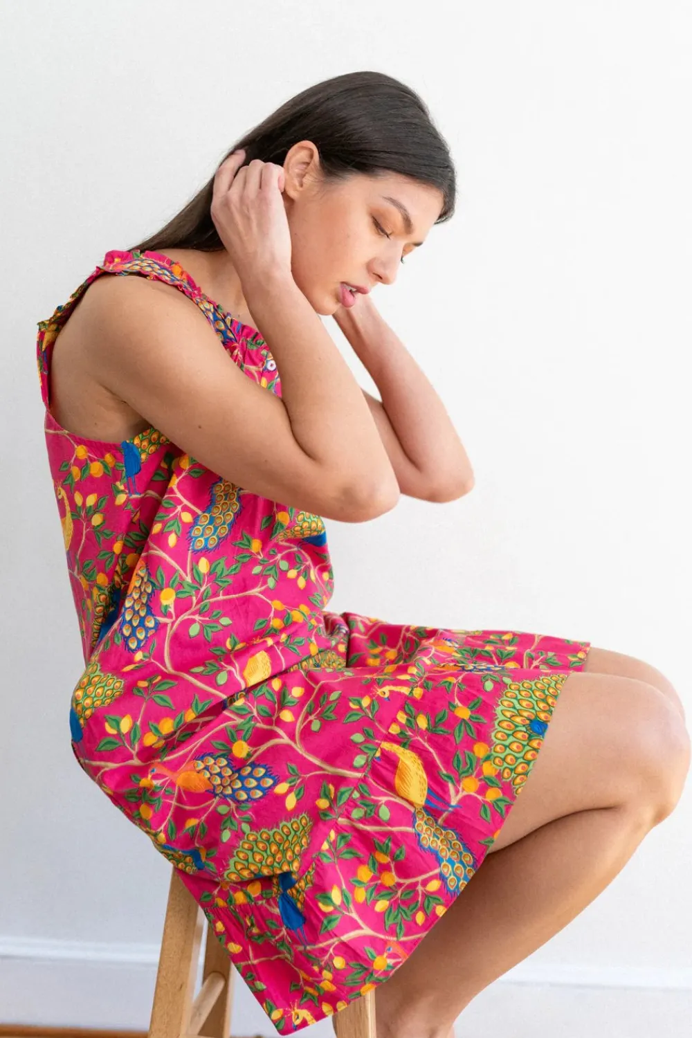 Pink Fearless Peacock Nighty Nite- Robes, Nightgowns & Dresses