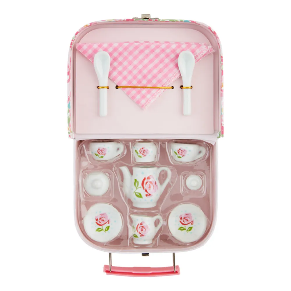 Pink Roses Ceramic Tea Set- Toys|Children's Tea Sets