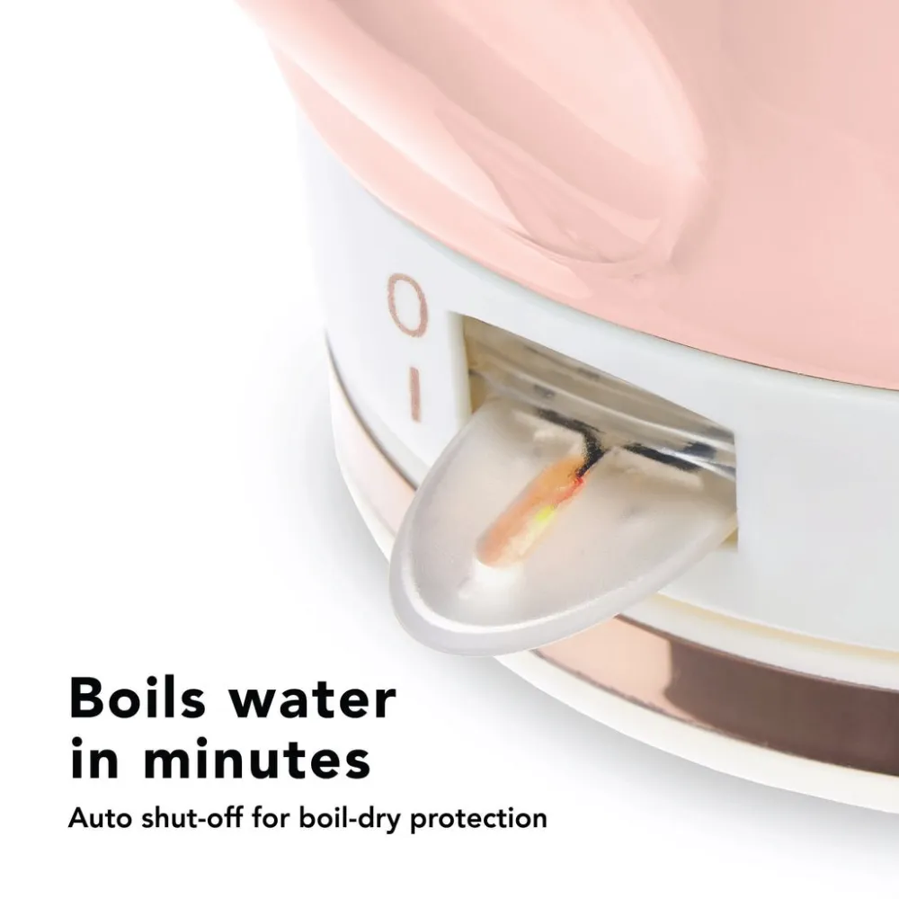 Pinky Up Noelle Pink Ceramic Electric Tea Kettle- Tea Kettles