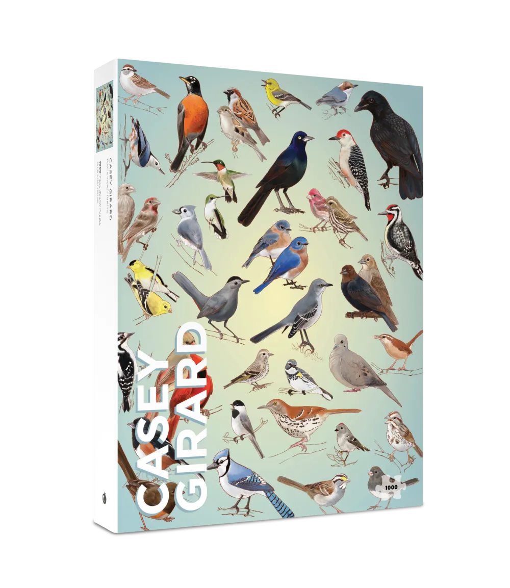Pomegranate Casey Girard: Backyard Birds 1000-Piece Puzzle- Games & Puzzles