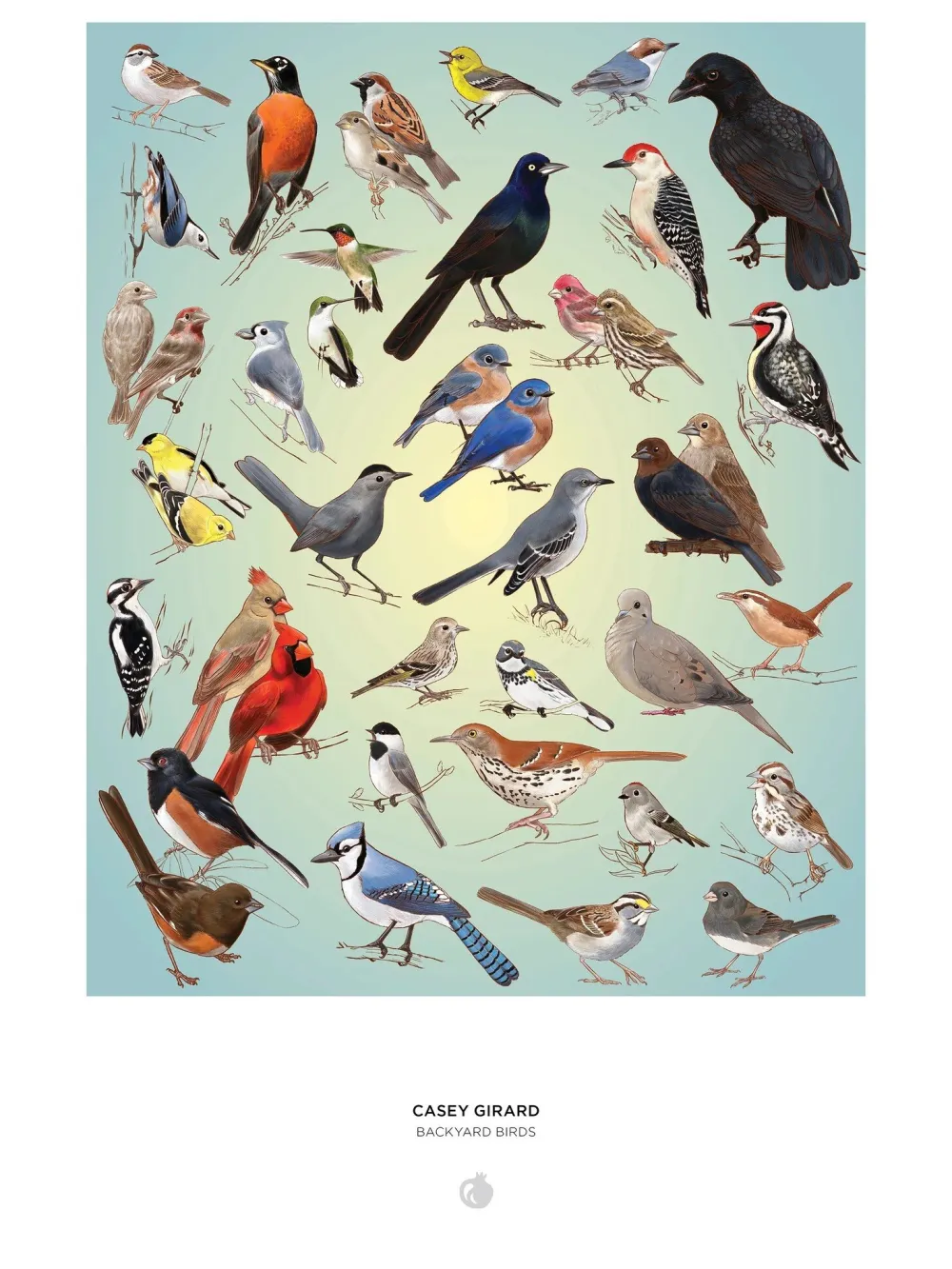 Pomegranate Casey Girard: Backyard Birds 1000-Piece Puzzle- Games & Puzzles