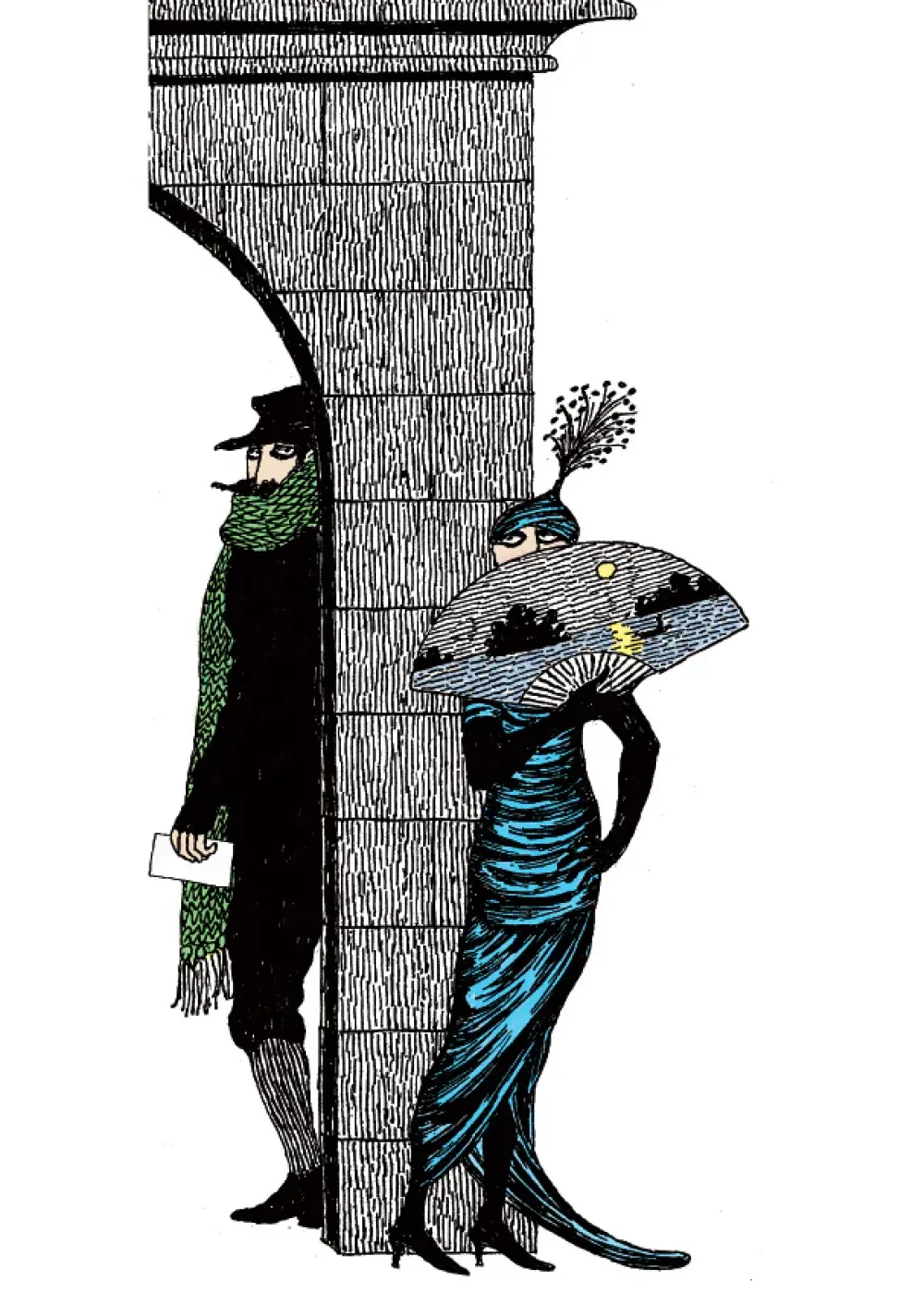 Pomegranate Edward Gorey: Mysterious Messages Boxed Notecards- Boxed Cards