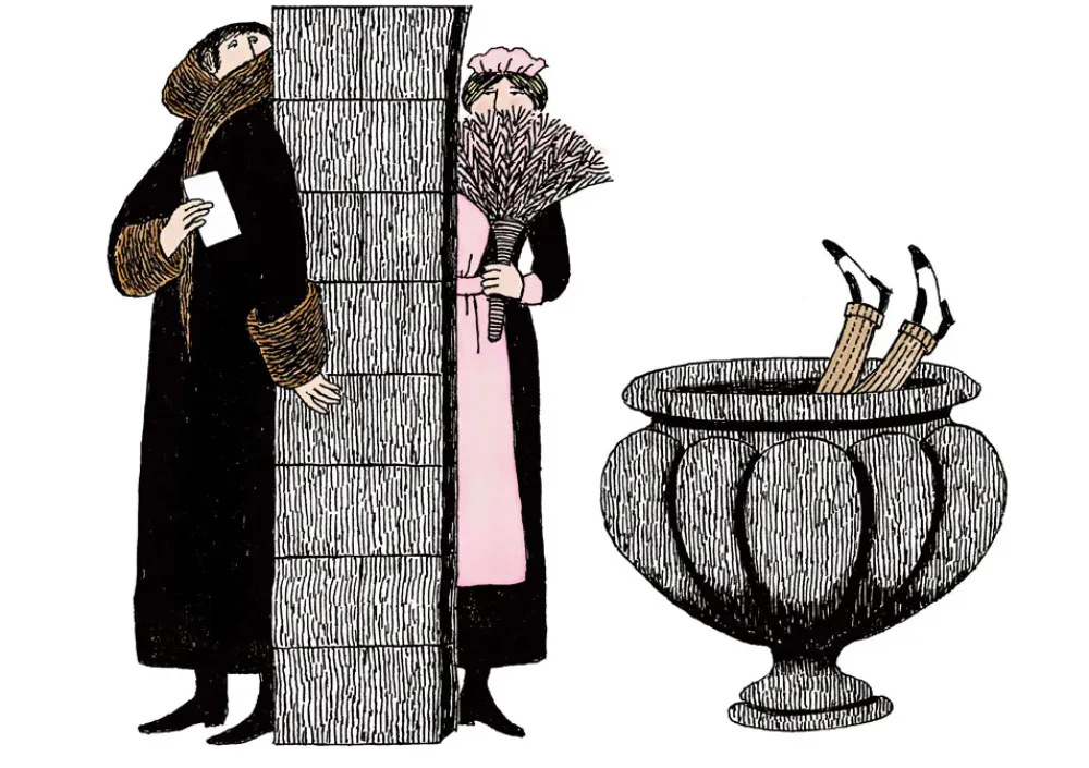 Pomegranate Edward Gorey: Mysterious Messages Boxed Notecards- Boxed Cards