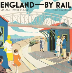 Pomegranate England by Rail: Vintage Travel Posters 2026 Wall Calendar- Calendars