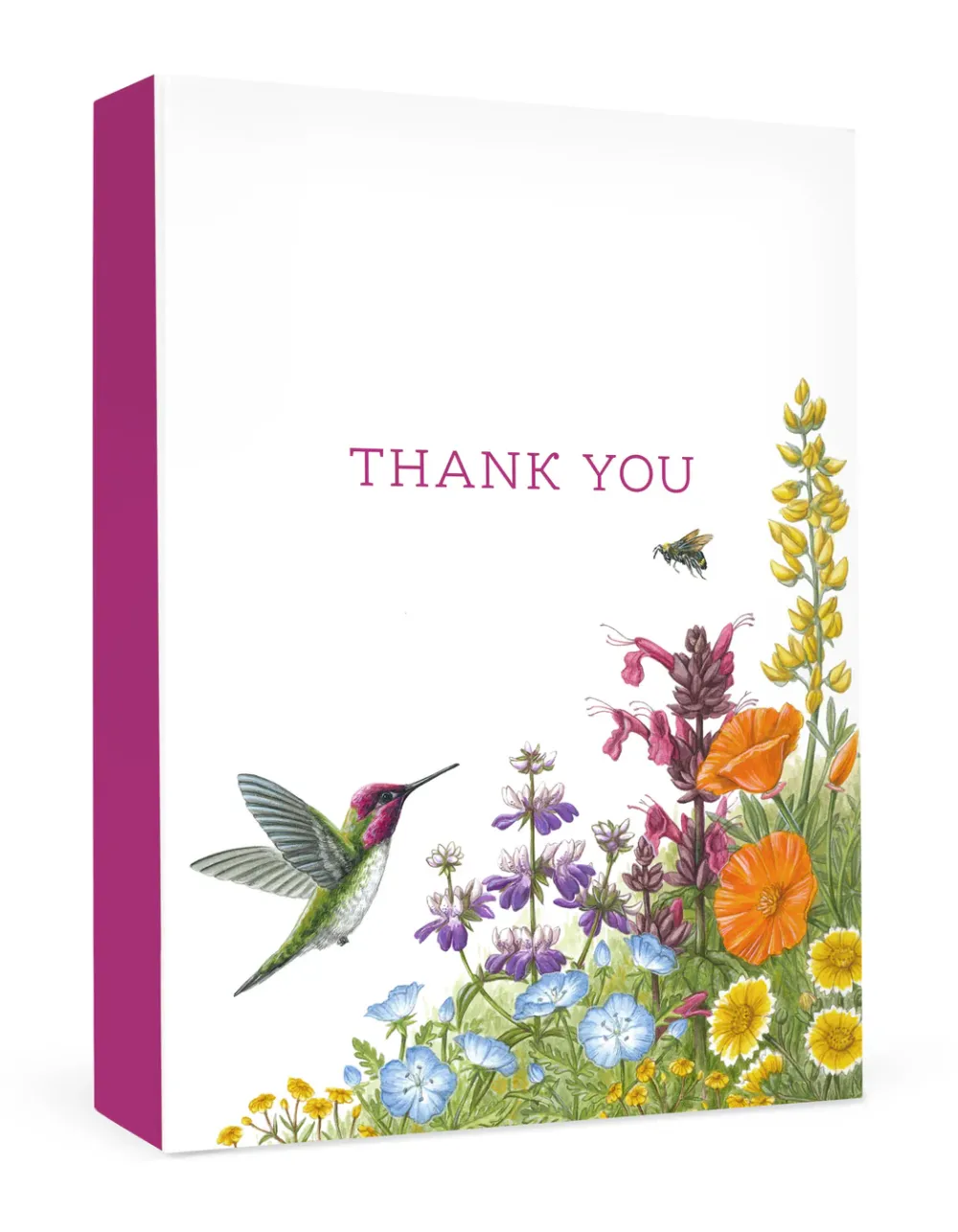 Pomegranate Erin E. Hunter: Wildflowers Thank You Notes- Boxed Cards