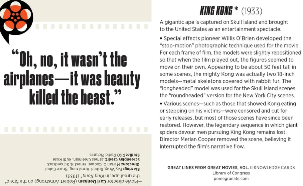 Pomegranate Great Lines from Great Movies Volume II Knowledge Cards- Games & Puzzles