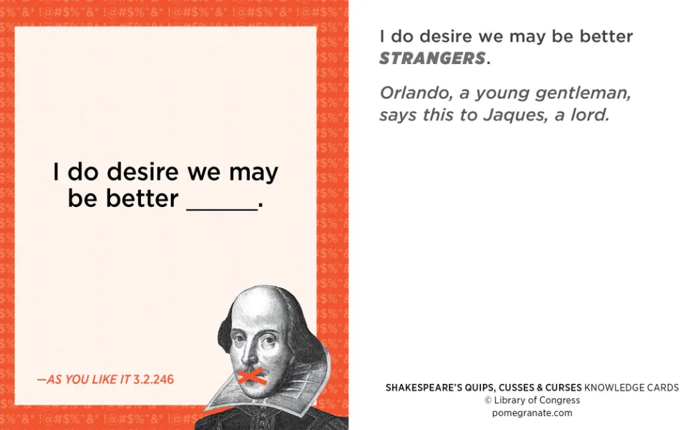 Pomegranate Knowledge Cards: Shakespeare’s Quips, Cusses & Curses- Games & Puzzles|Cultural Icons