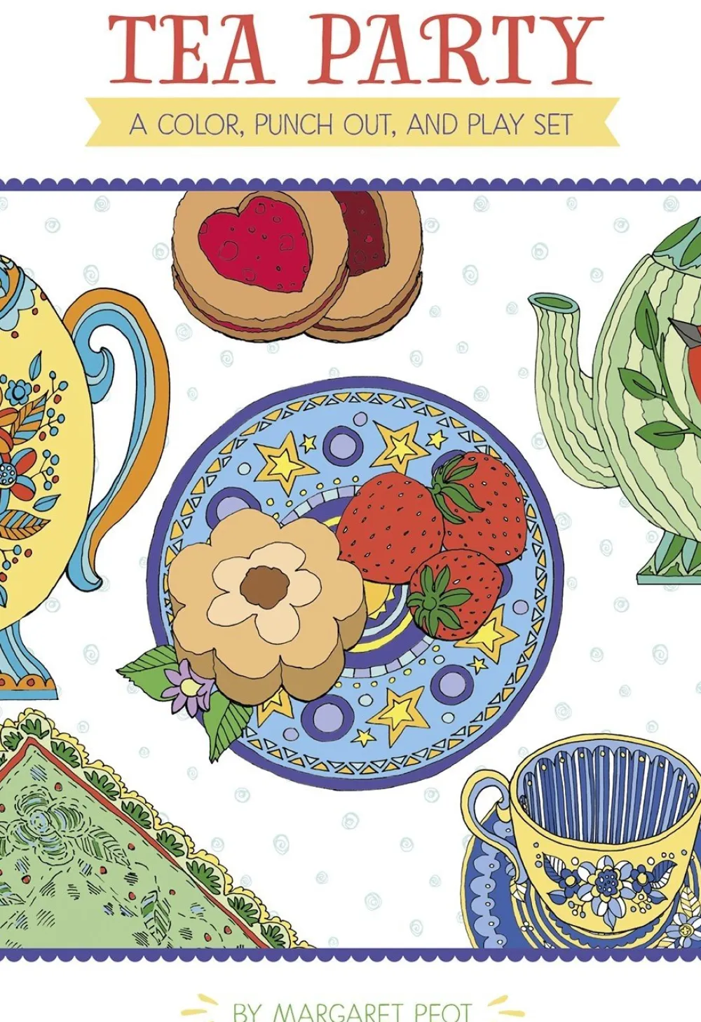Pomegranate Tea Party: A Color, Punch Out, & Play Set- Activity Books|Children's Tea Sets