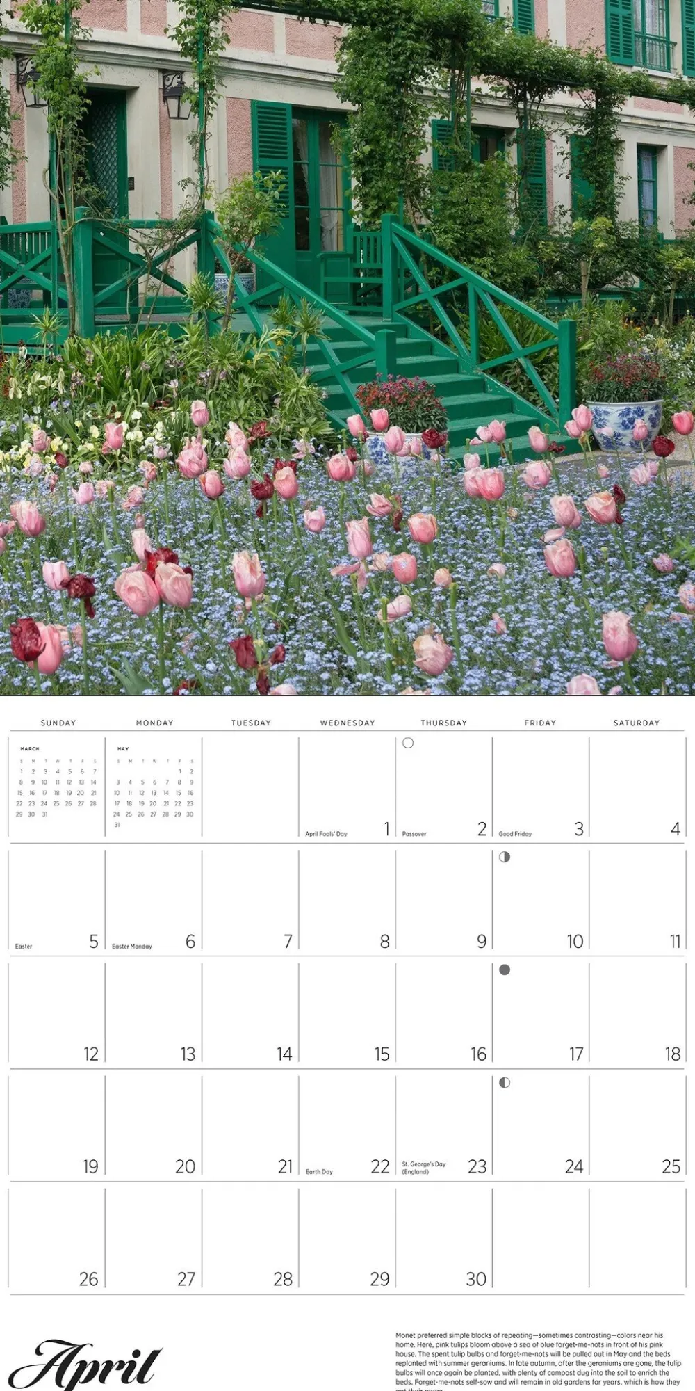 Pomegranate The Gardens at Giverny 2026 Wall Calendar- Calendars