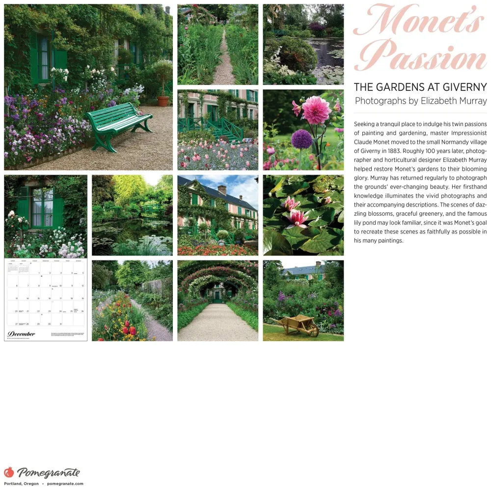 Pomegranate The Gardens at Giverny 2026 Wall Calendar- Calendars