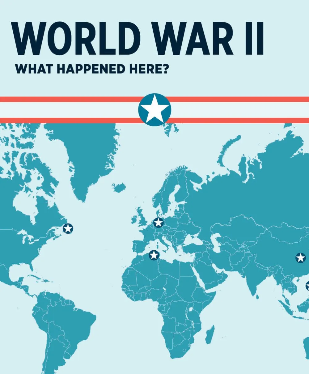 Pomegranate What Happened Here? World War II Knowledge Cards- Games & Puzzles