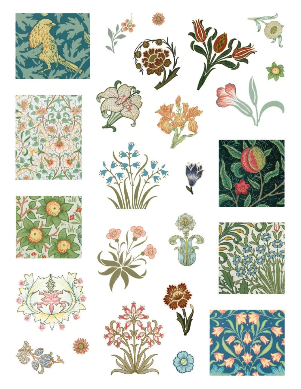 Pomegranate William Morris Sticker Book- Activity Books|Coloring Books & Crafts