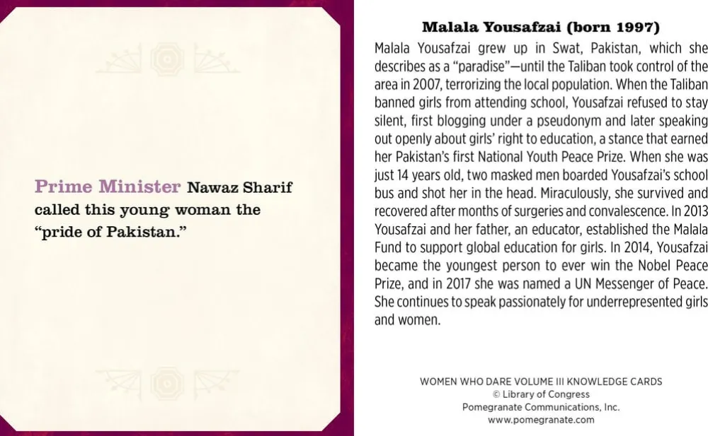Pomegranate Women Who Dare, Volume III Knowledge Cards- Games & Puzzles