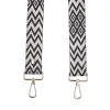 Pom Pom London Black & Stone Zig Zag Strap- Pom Pom London