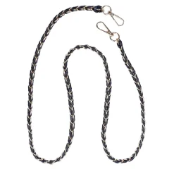 Pom Pom London Black Weave Gold Chain Strap- Pom Pom London