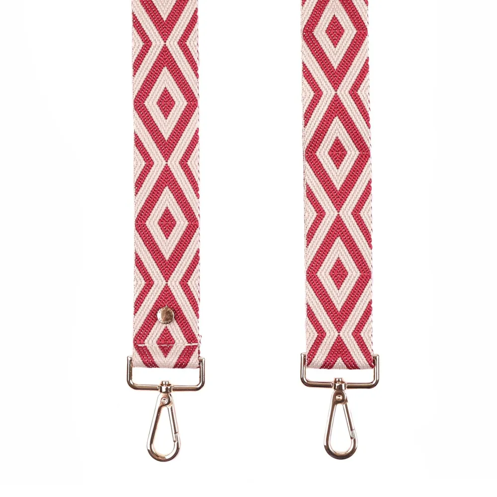 Pom Pom London Burgundy & Stone Diamond Strap- Pom Pom London