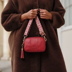Pom Pom London Burgundy & Stone Diamond Strap- Pom Pom London