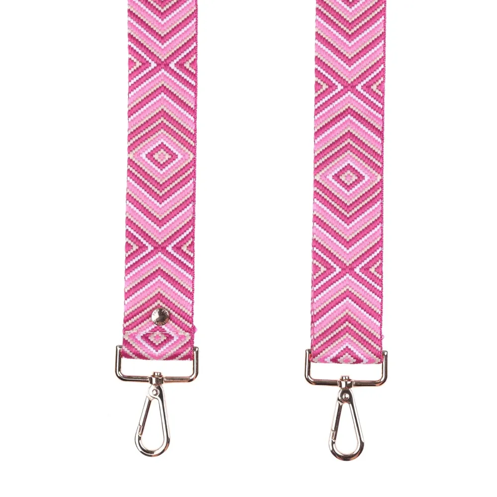 Pom Pom London Cerise Pink Kaleidoscope Strap- Pom Pom London