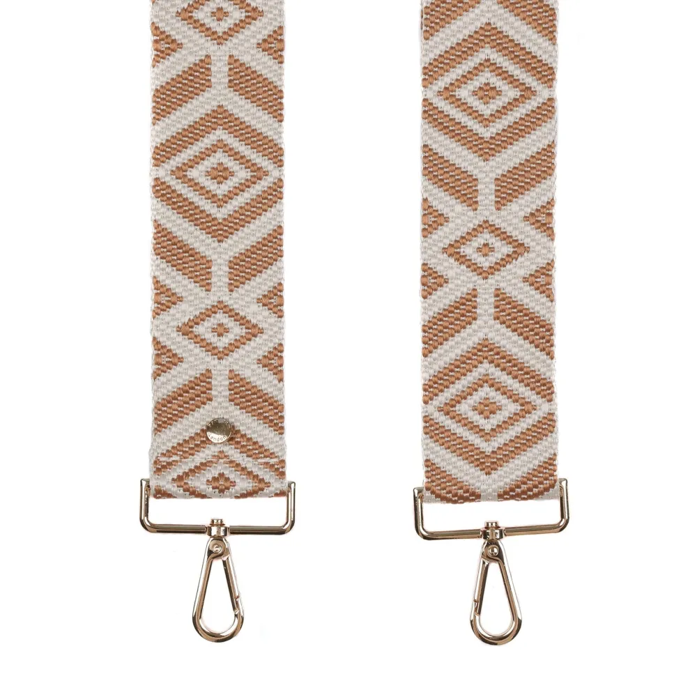 Pom Pom London Chestnut Diamond Strap- Pom Pom London