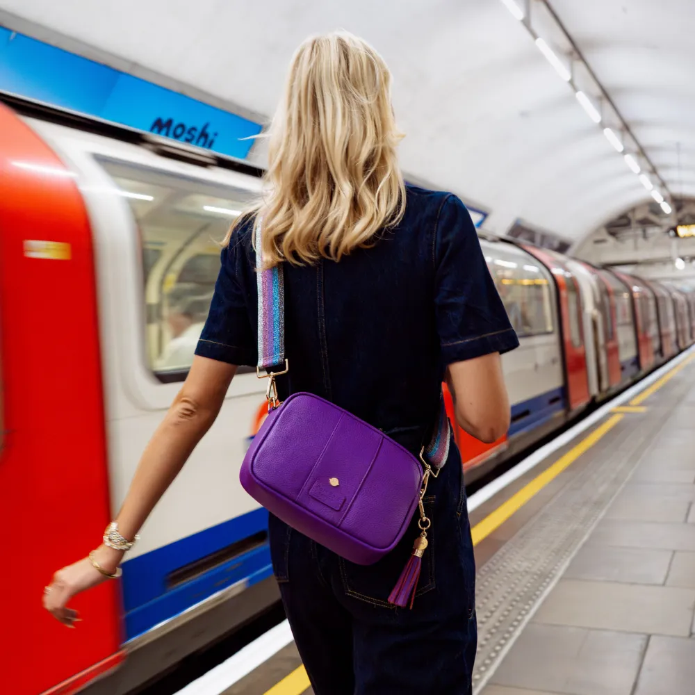 Pom Pom London Elizabeth Line Purple London City Bag- Pom Pom London