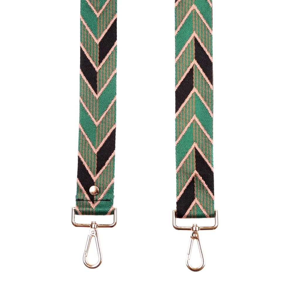 Pom Pom London Green Arrow Strap- Pom Pom London