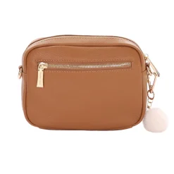 Pom Pom London Maple Leather & Faux Fleece Original Bag- Pom Pom London