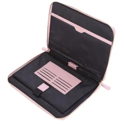 Pom Pom London Metallic Pale Pink Laptop Sleeve- Pom Pom London