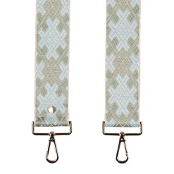 Pom Pom London Mint & Blue Cross Stitch Strap- Pom Pom London