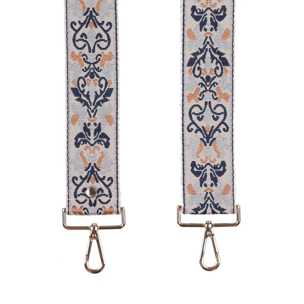 Pom Pom London Navy Floral Strap- Pom Pom London