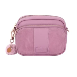 Pom Pom London Pink Suede & Leather Original Bag- Pom Pom London
