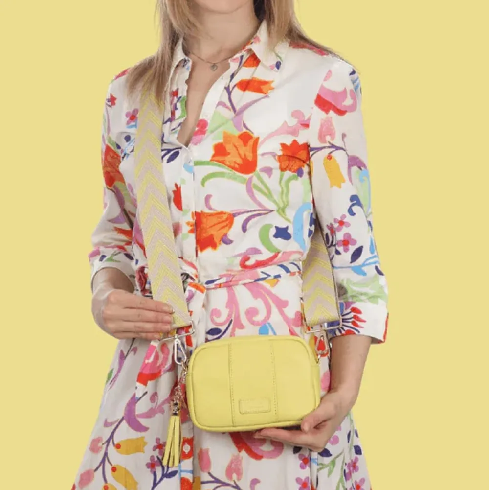 Pom Pom London Sherbet Lemon City MINI Bag- Pom Pom London