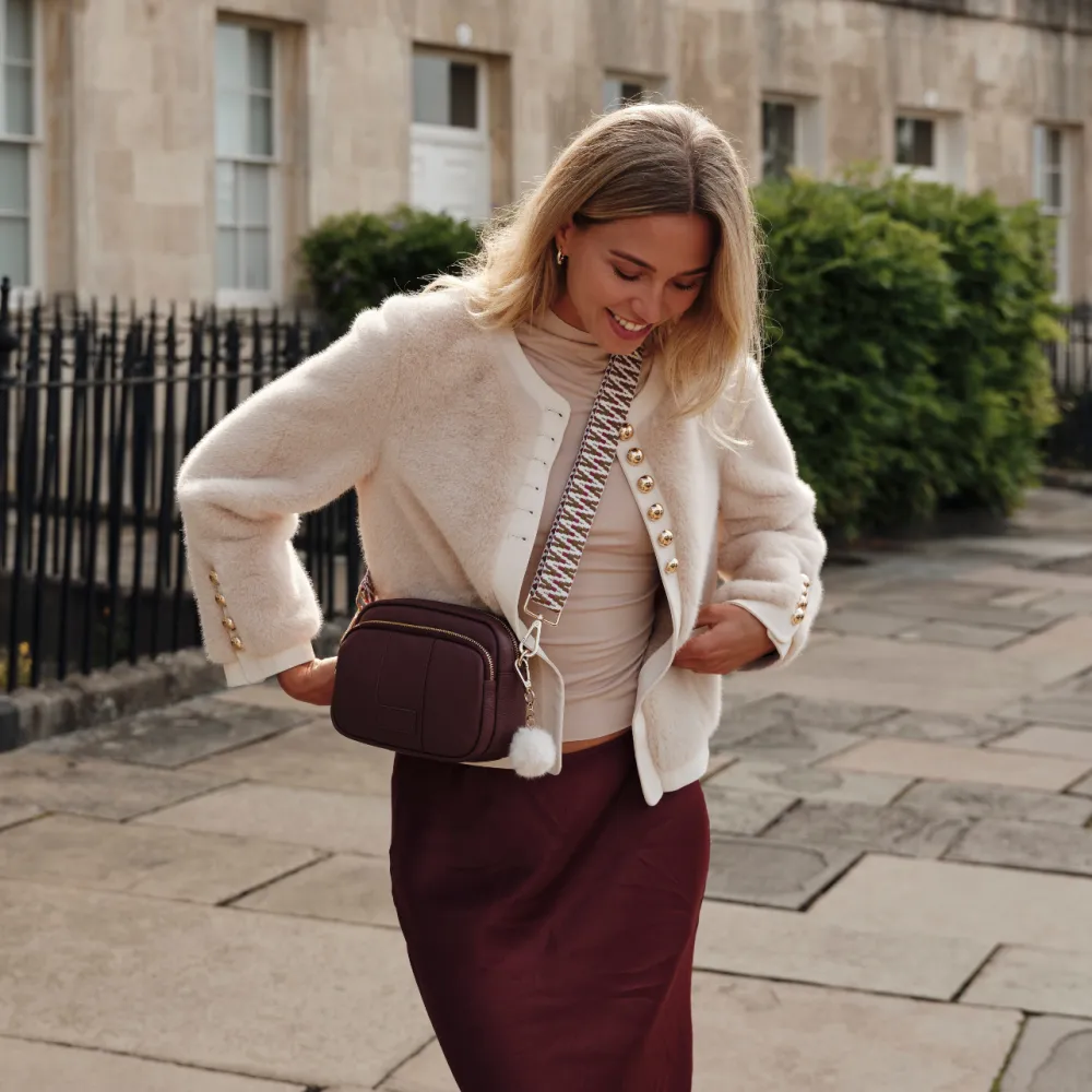 Pom Pom London Strap Burgundy Twill- Pom Pom London