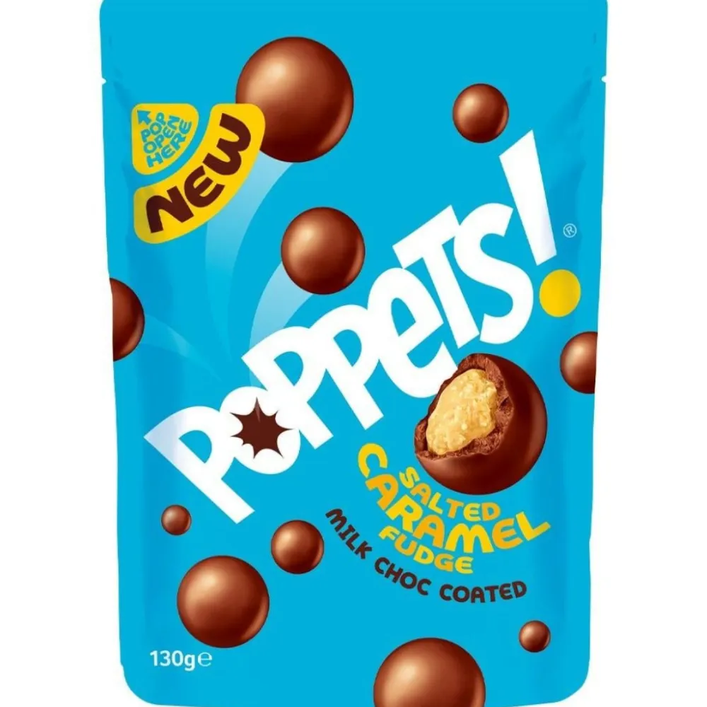 Poppets! Salted Caramel Pouch 130g- Sweets