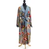 Poppies & Peacocks Robe- Robes, Nightgowns & Dresses