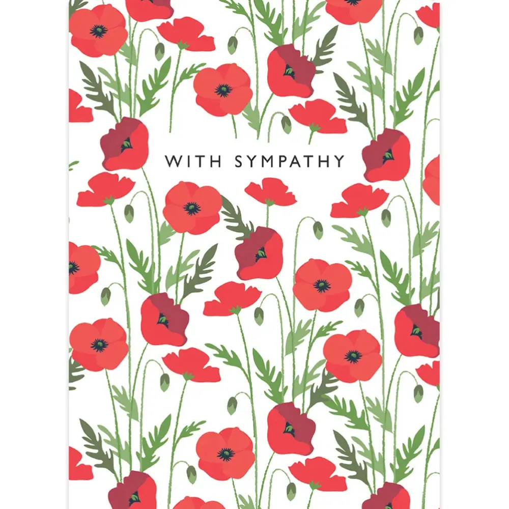 Poppies Sympathy Card- Greeting Cards