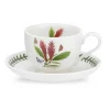 Portmeirion Exotic Botanic Garden Teacup & Saucer, Red Ginger- Teacups & Saucers