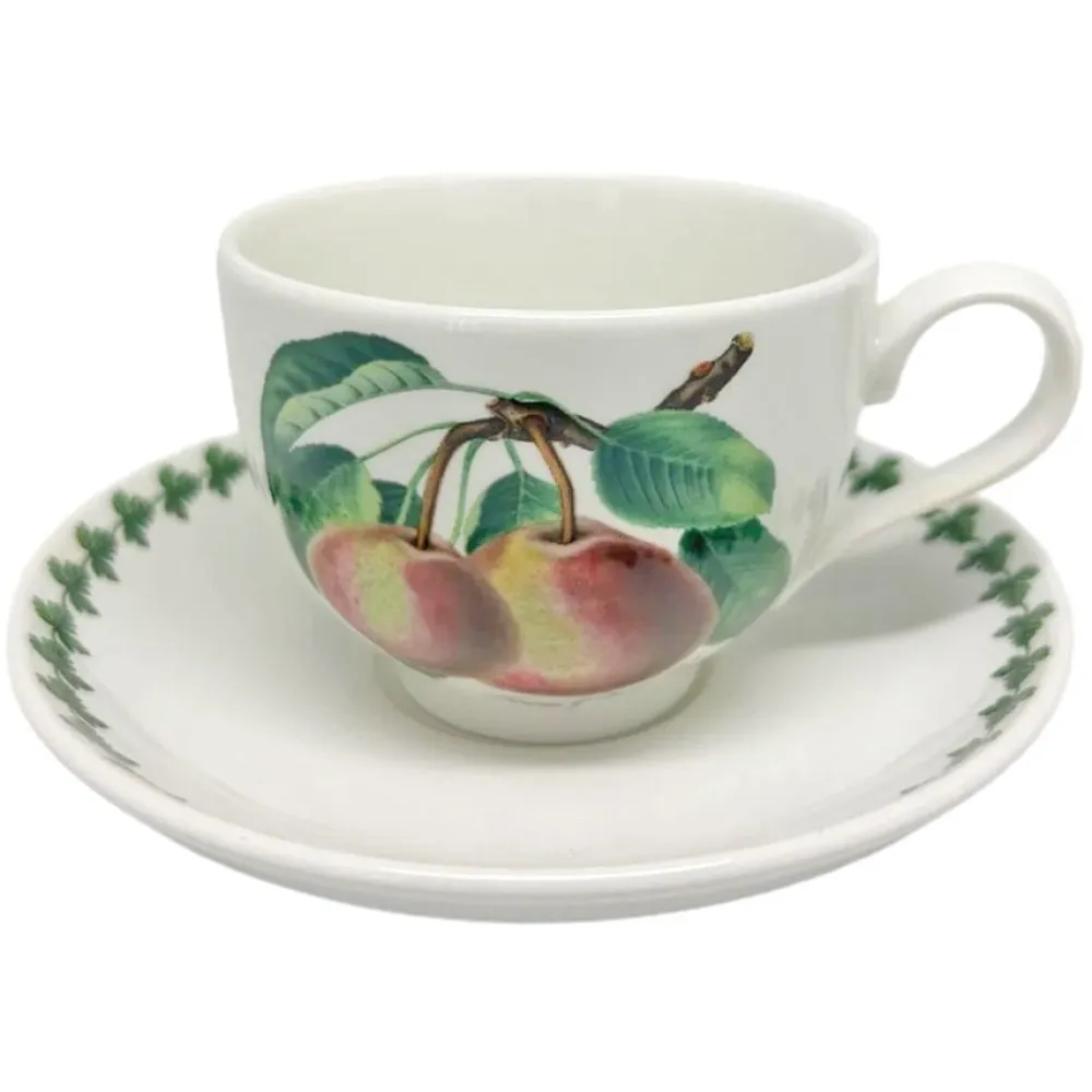 Portmeirion Pomona Breakfast Cup & Saucer (Princess of Orange Pear)- Teacups & Saucers