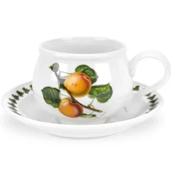 Portmeirion Pomona Teacup & Saucer (Roman Apricot)- Teacups & Saucers