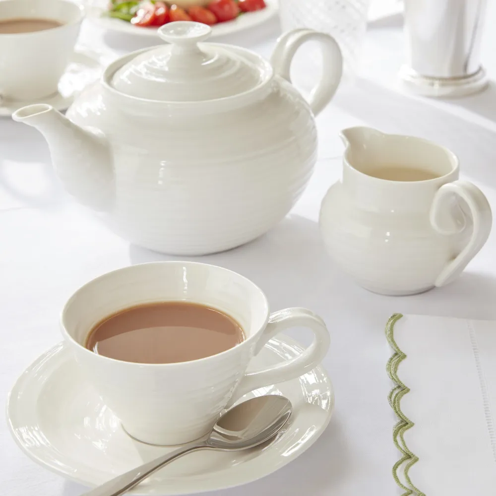 Portmeirion Sophie Conran White Cream Jug- Creamers & Sugar Bowls