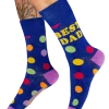 Powder UK Best Dad Polka Dot Navy Blue Socks- Socks