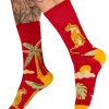 Powder UK Chilled Cheetah in Raspberry Red Socks- Socks