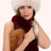 Powder UK Elsa 3-tone Scarf (Damson, Mocca, Cream)- Scarves & Wraps