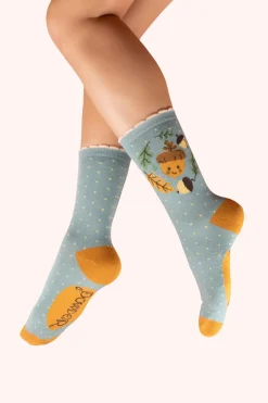 Powder UK Happy Acorn Ice Ankle Women's Socks- Socks